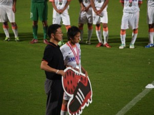 MIPを獲得した広島ユースの主将、野口翼（3年）